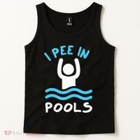Swimmer Funny Swimming I Pee In Pools Tank Top thumb 2