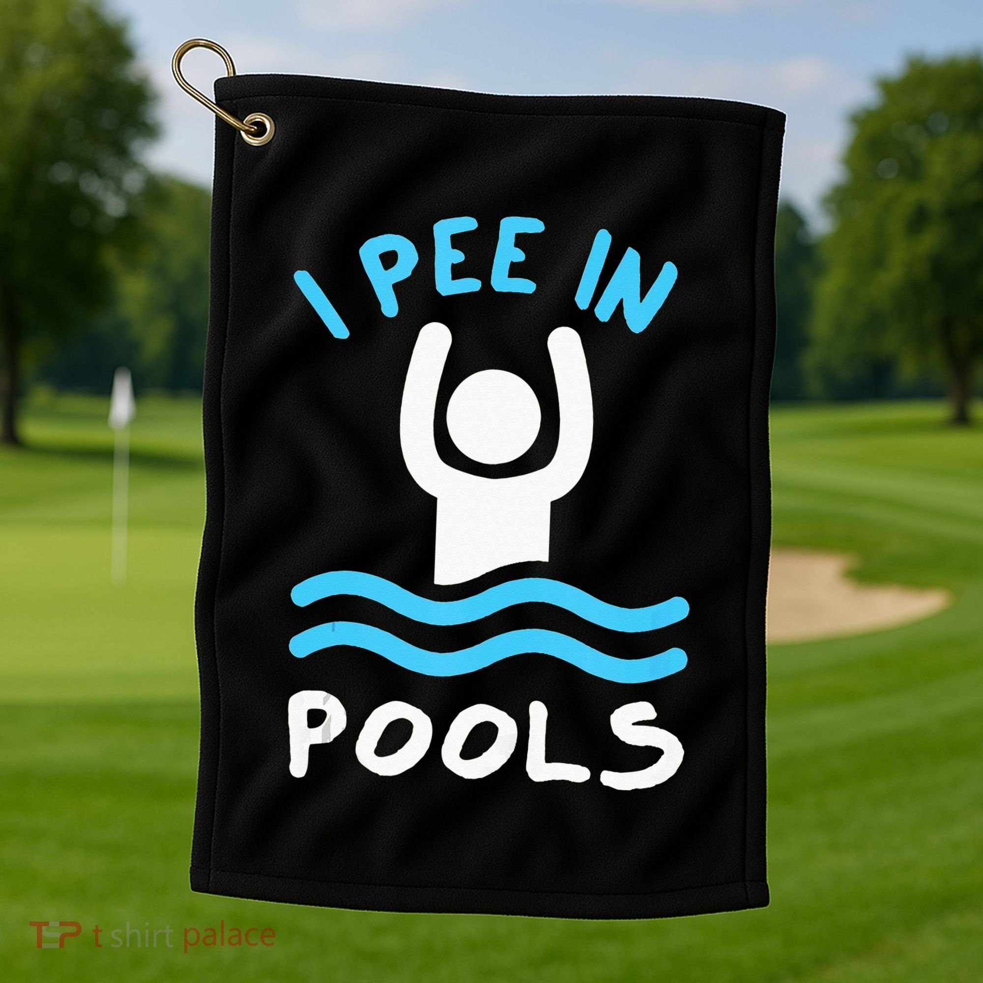 Swimmer Funny Swimming I Pee In Pools Golf Towel