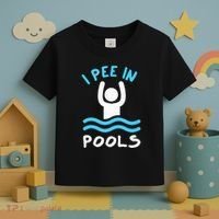 Swimmer Funny Swimming I Pee In Pools Toddler T-Shirt thumb 3