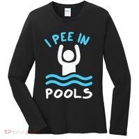 Swimmer Funny Swimming I Pee In Pools Women's Long Sleeve Shirt thumb 0