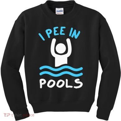 Swimmer Funny Swimming I Pee In Pools Kids Sweatshirt