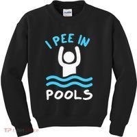 Swimmer Funny Swimming I Pee In Pools Kids Sweatshirt thumb 0