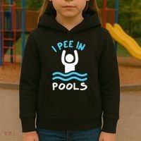 Swimmer Funny Swimming I Pee In Pools Kids Hoodie thumb 3