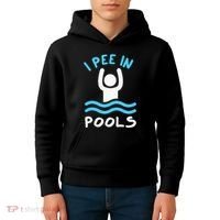 Swimmer Funny Swimming I Pee In Pools Kids Hoodie thumb 4