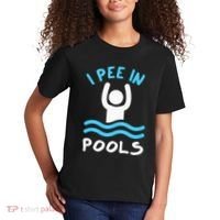 Swimmer Funny Swimming I Pee In Pools Kids T-Shirt thumb 2