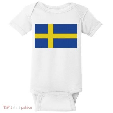 Sweden Flag (swedish Flag) Baby Bodysuit