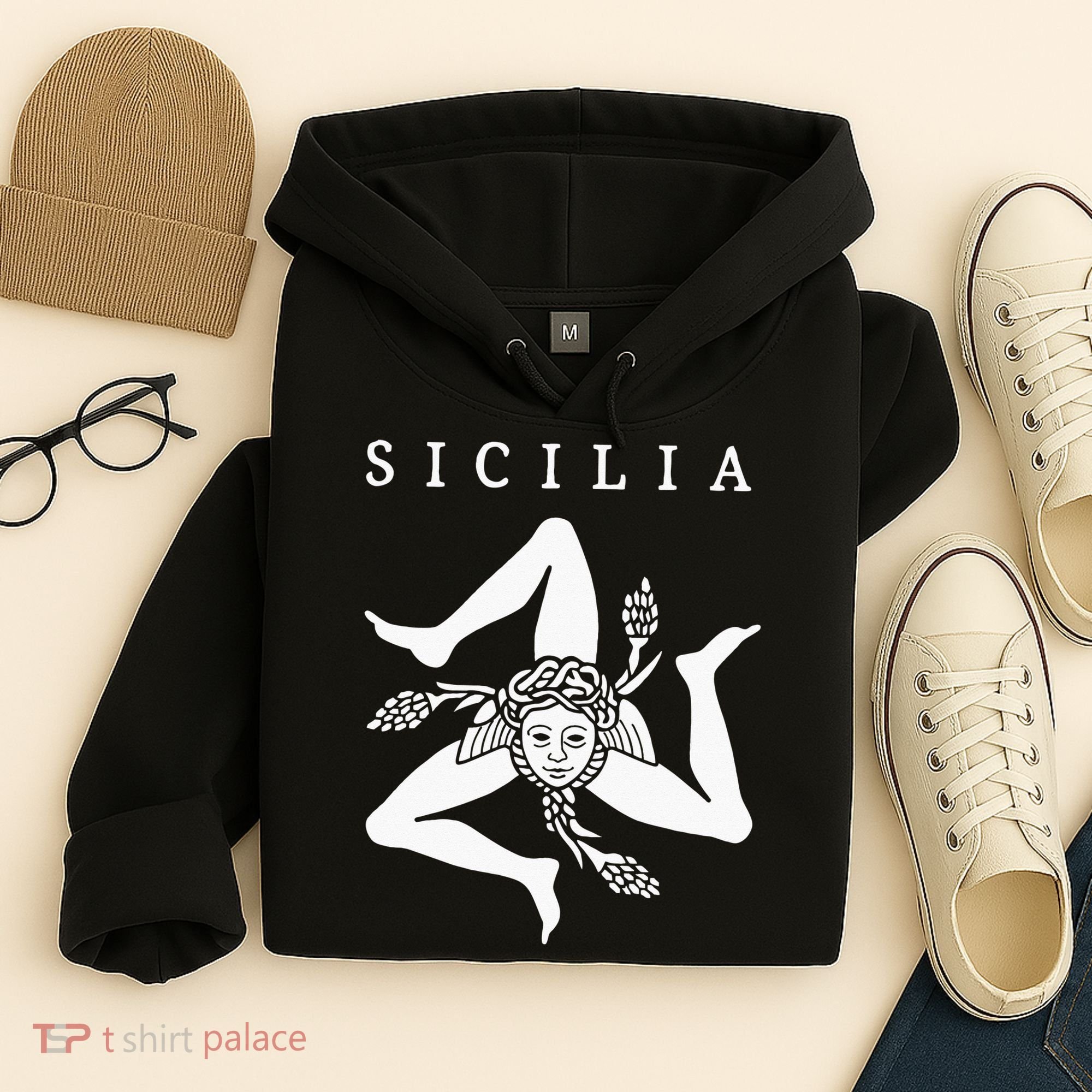 Sicilia Flag Sicily Palermo Italy Hoodie
