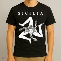 Sicilia Flag Sicily Palermo Italy T-Shirt thumb 3