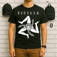 Sicilia Flag Sicily Palermo Italy T-Shirt thumb 6