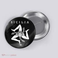 Sicilia Flag Sicily Palermo Italy Button thumb 0