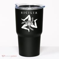 Sicilia Flag Sicily Palermo Italy Tumbler thumb 0