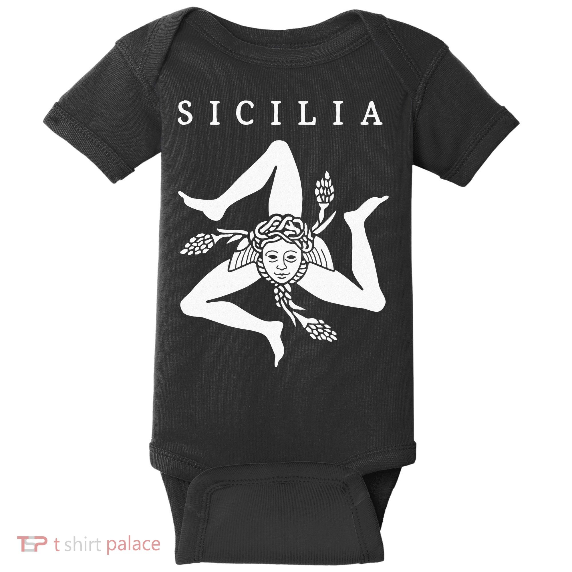 Sicilia Flag Sicily Palermo Italy Baby Bodysuit