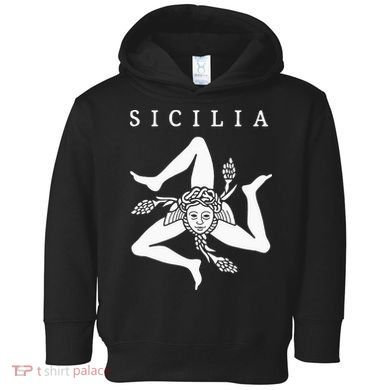 Sicilia Flag Sicily Palermo Italy Toddler Hoodie