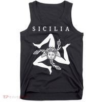 Sicilia Flag Sicily Palermo Italy Tank Top thumb 0