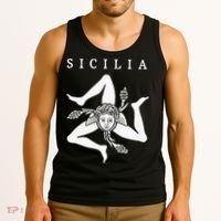 Sicilia Flag Sicily Palermo Italy Tank Top thumb 3