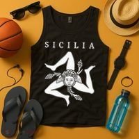 Sicilia Flag Sicily Palermo Italy Tank Top thumb 4