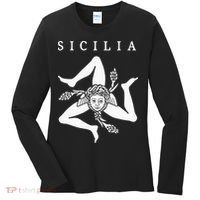 Sicilia Flag Sicily Palermo Italy Women's Long Sleeve Shirt thumb 0