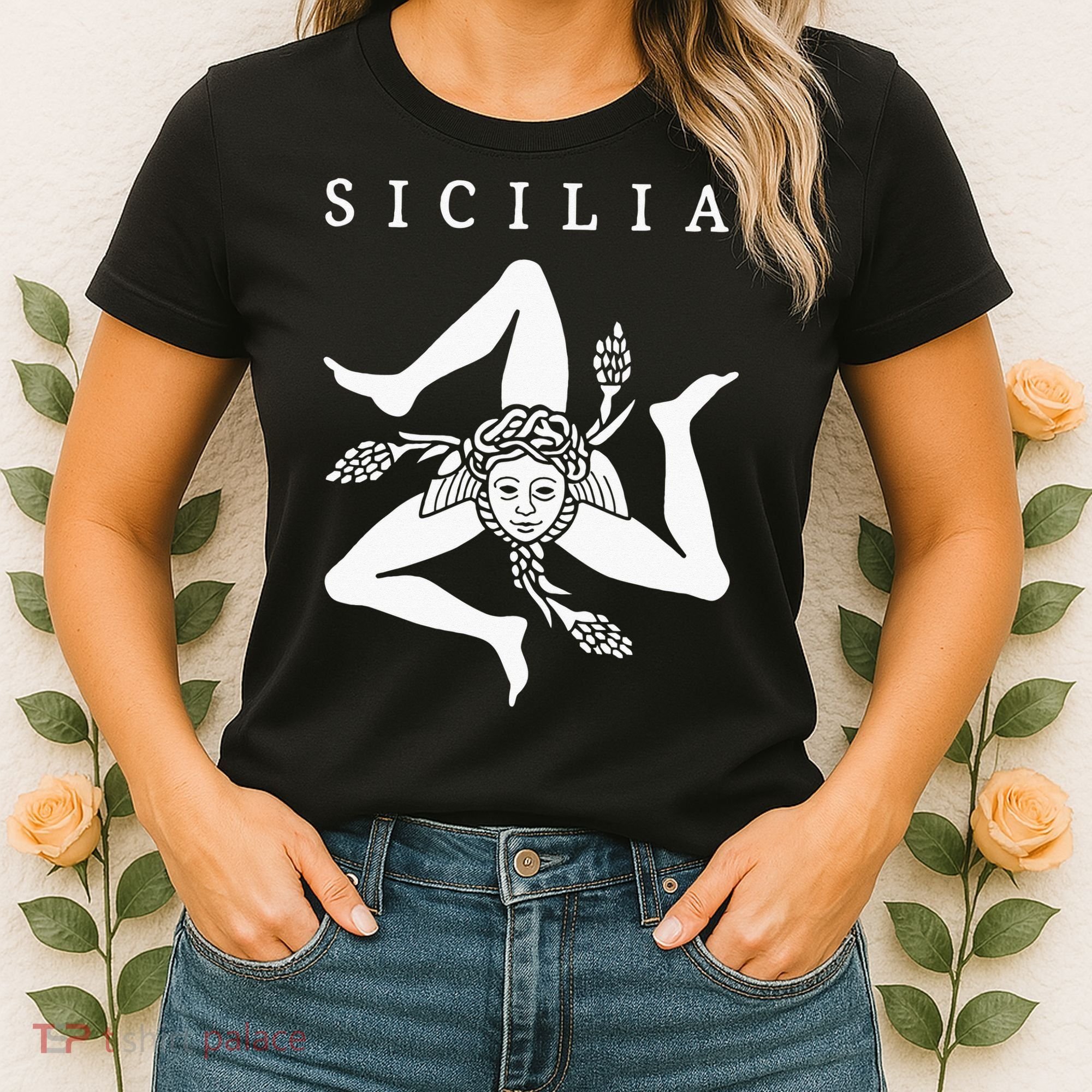 Sicilia Flag Sicily Palermo Italy Women's T-Shirt