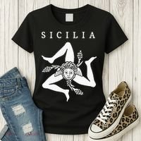 Sicilia Flag Sicily Palermo Italy Women's T-Shirt thumb 3