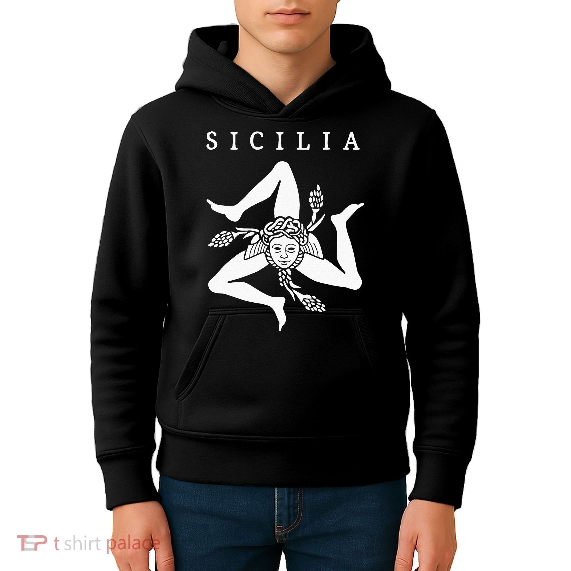 Sicilia Flag Sicily Palermo Italy Kids Hoodie