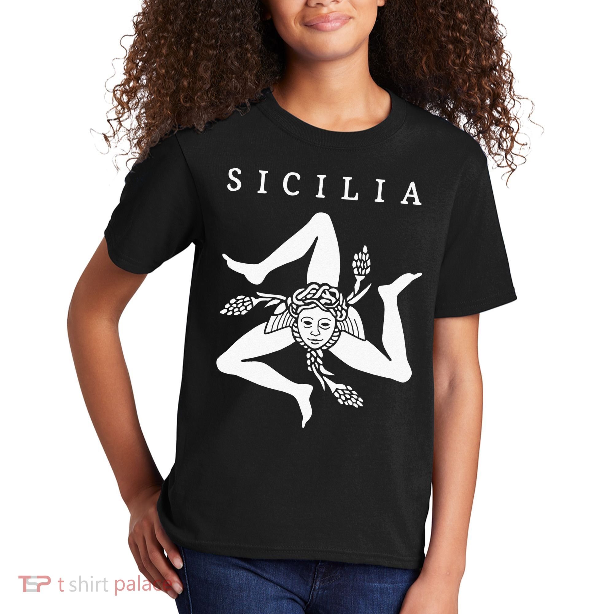 Sicilia Flag Sicily Palermo Italy Kids T-Shirt