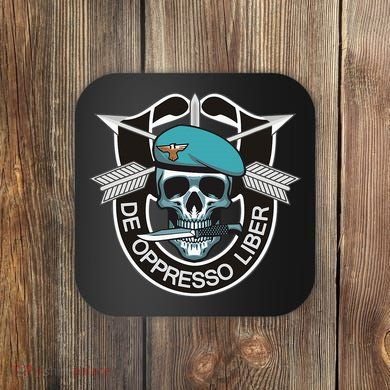Special Forces Skull De Oppresso Liber Coaster