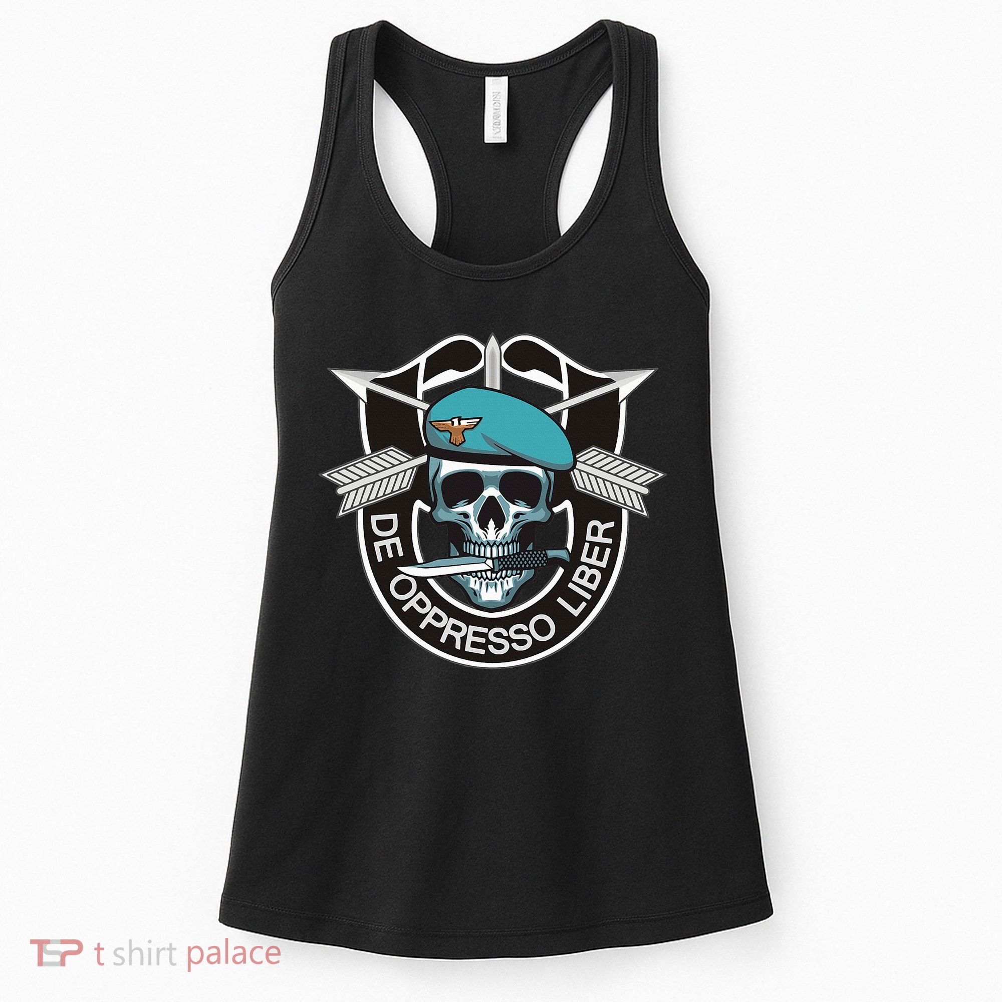 Special Forces Skull De Oppresso Liber Women's Tank Top