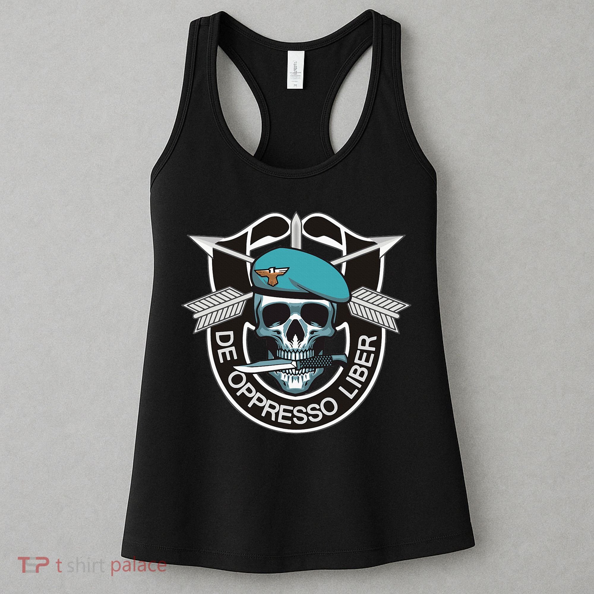 Special Forces Skull De Oppresso Liber Women's Tank Top