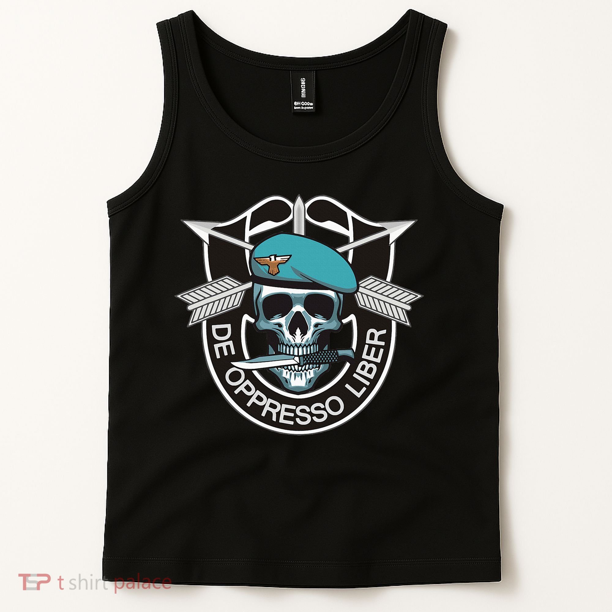 Special Forces Skull De Oppresso Liber Tank Top
