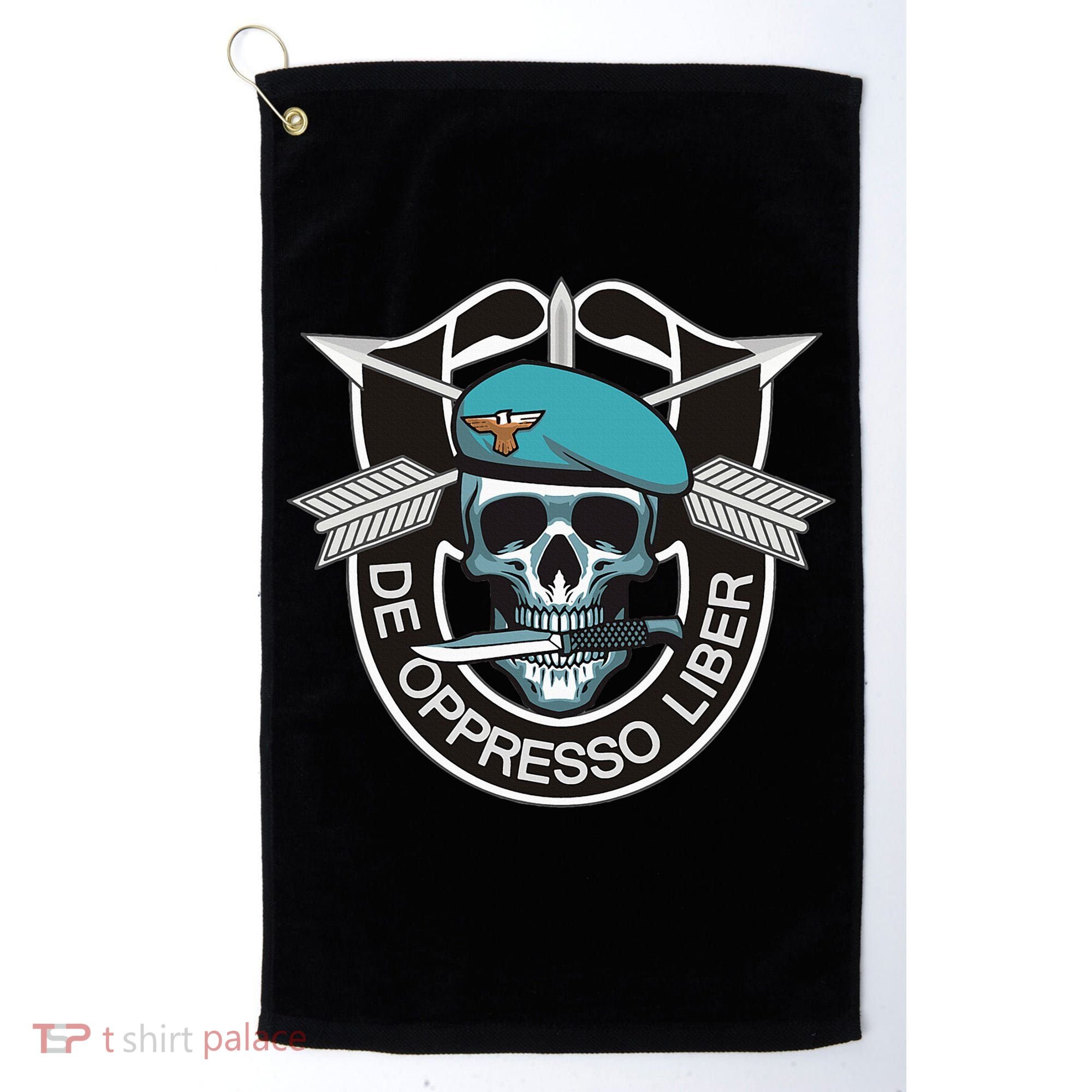 Special Forces Skull De Oppresso Liber Golf Towel