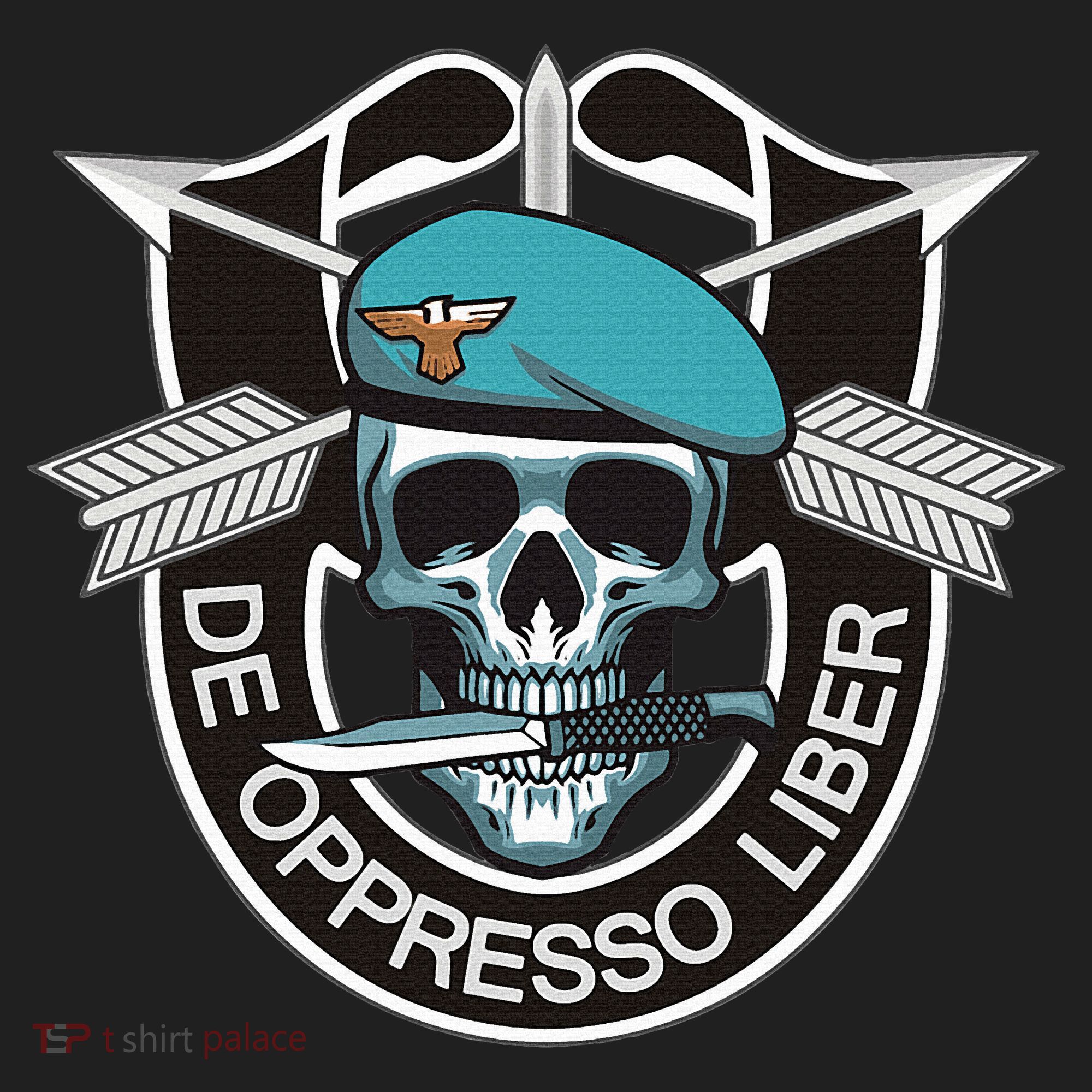 Special Forces Skull De Oppresso Liber Golf Towel