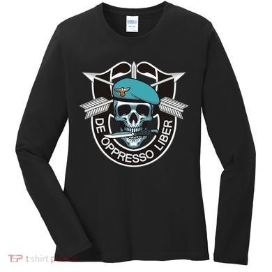 Special Forces Skull De Oppresso Liber Women's Long Sleeve Shirt