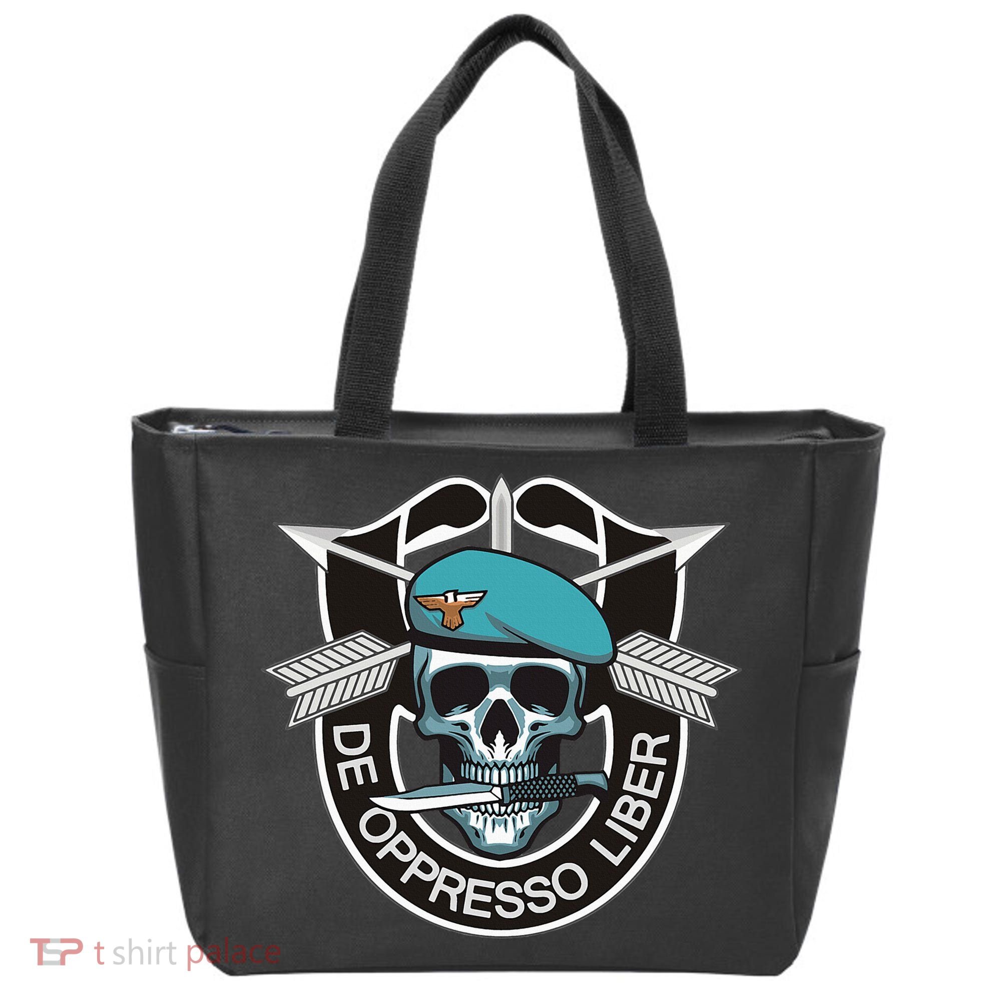Special Forces Skull De Oppresso Liber Tote Bag