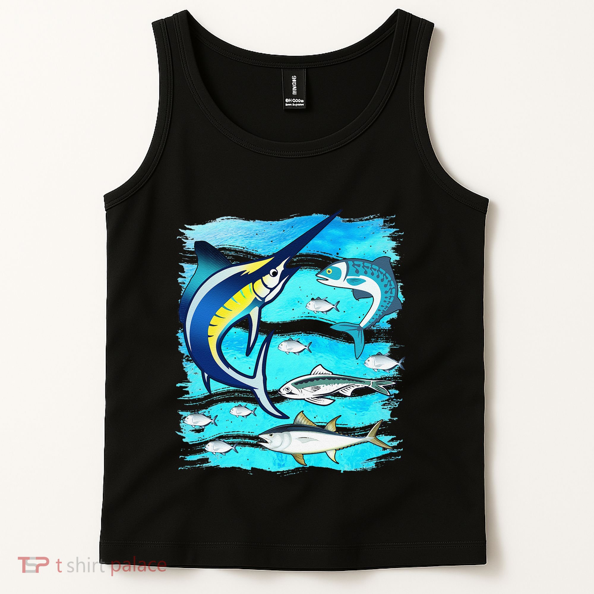 Saltwater Fish Swordfish Mahi Tuna Kingfing Atlantic Ocean Tank Top