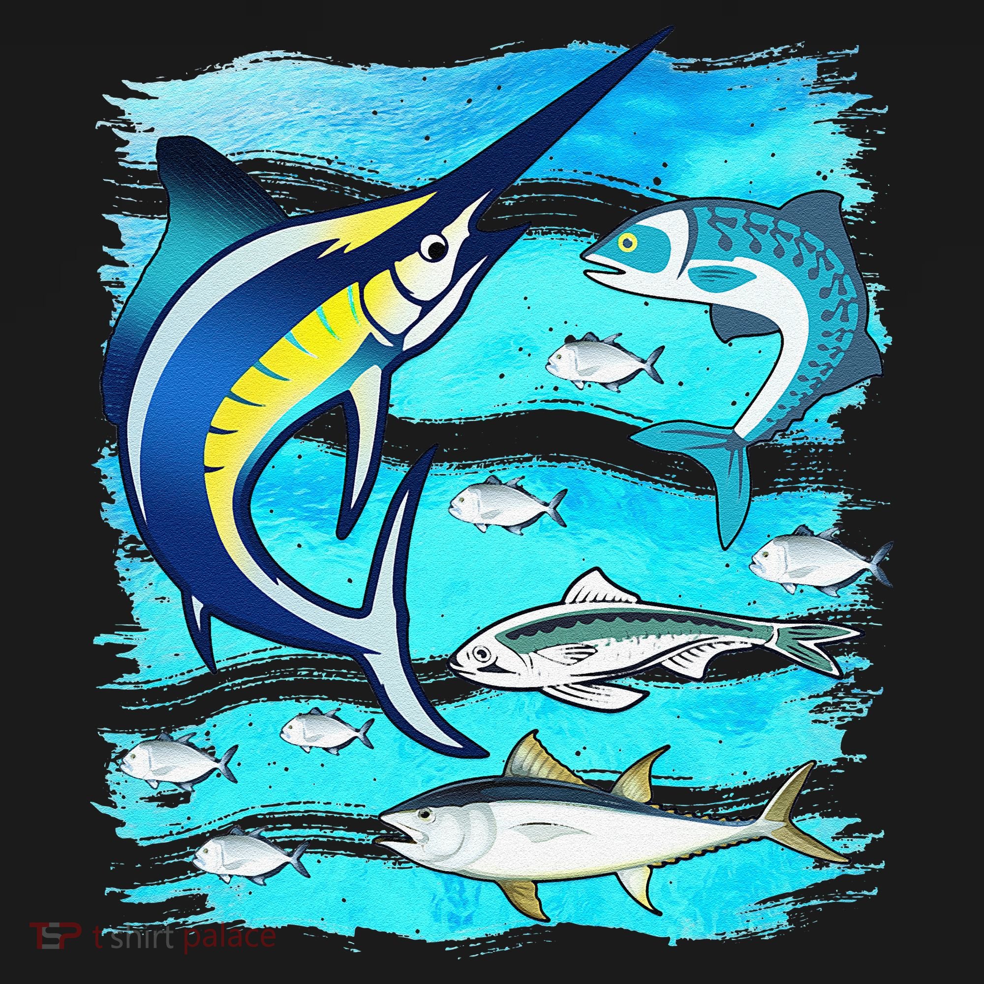 Saltwater Fish Swordfish Mahi Tuna Kingfing Atlantic Ocean Visor