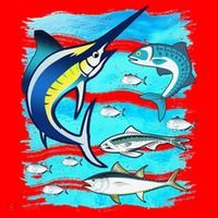 Saltwater Fish Swordfish Mahi Tuna Kingfing Atlantic Ocean Santa Hat thumb 1