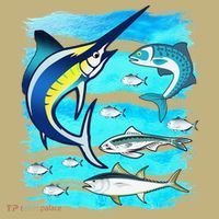 Saltwater Fish Swordfish Mahi Tuna Kingfing Atlantic Ocean Long Sleeve Shirt thumb 2