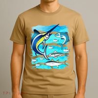 Saltwater Fish Swordfish Mahi Tuna Kingfing Atlantic Ocean T-Shirt thumb 3