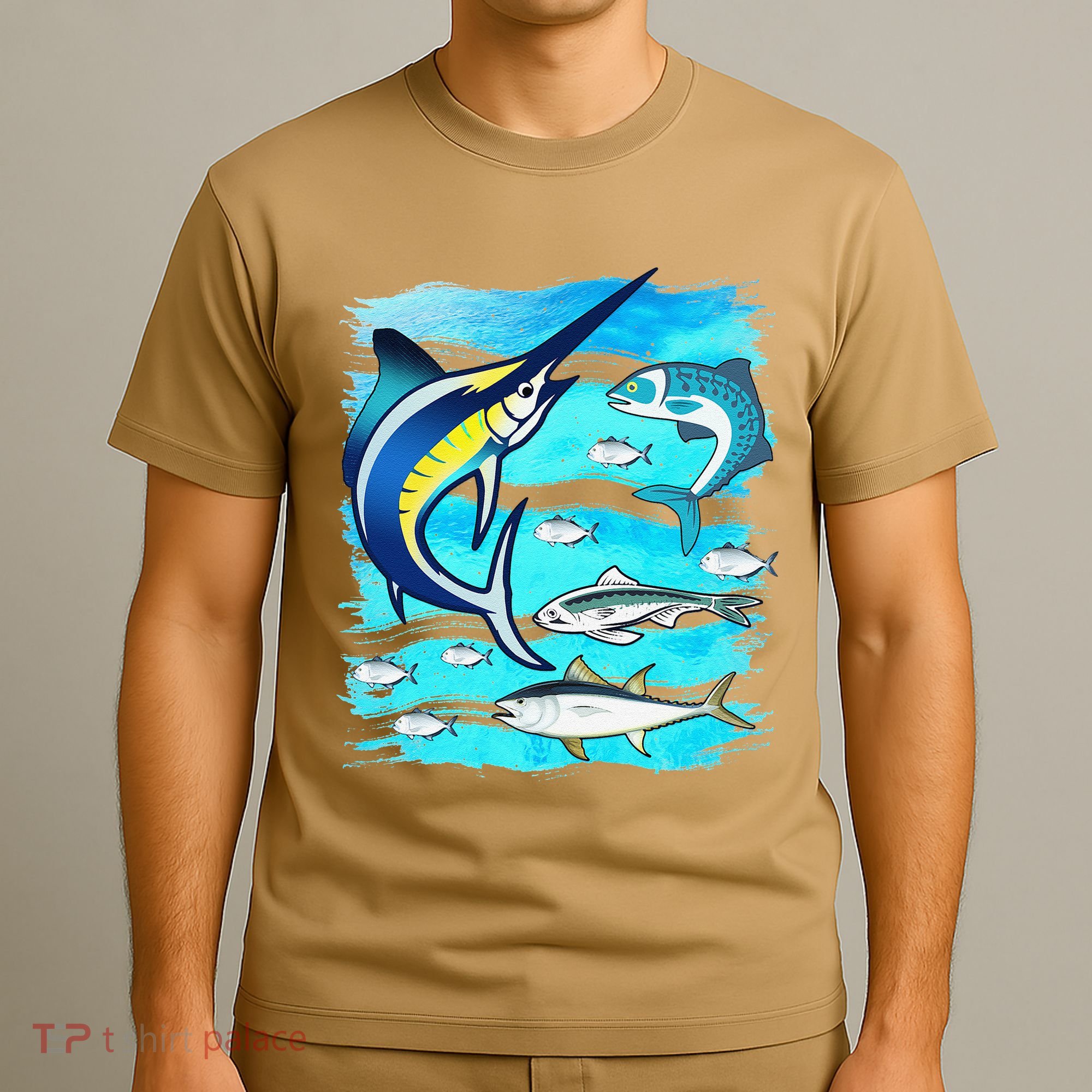 Saltwater Fish Swordfish Mahi Tuna Kingfing Atlantic Ocean T-Shirt