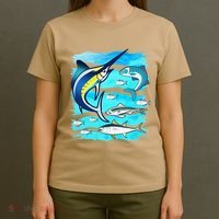 Saltwater Fish Swordfish Mahi Tuna Kingfing Atlantic Ocean T-Shirt thumb 4
