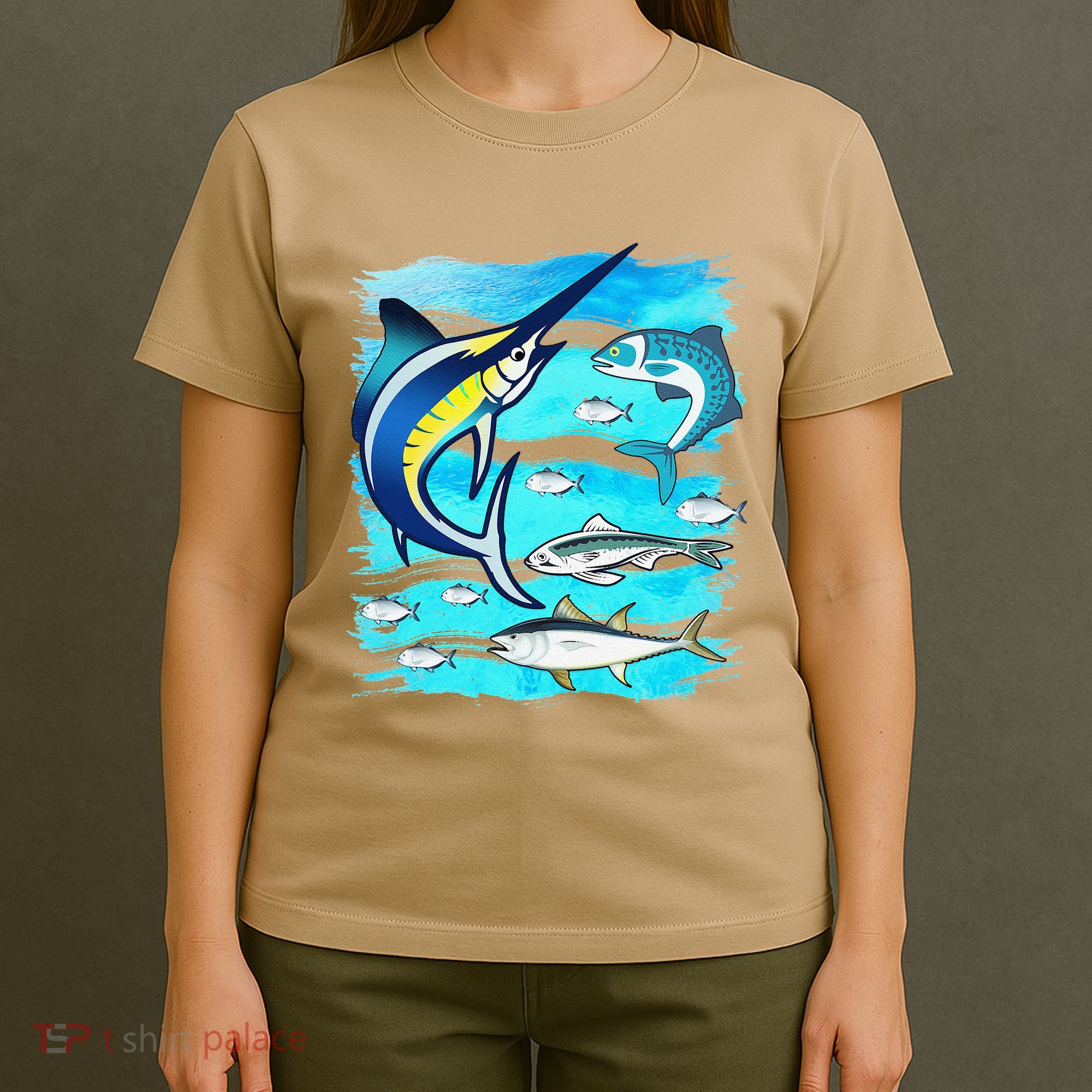 Saltwater Fish Swordfish Mahi Tuna Kingfing Atlantic Ocean T-Shirt