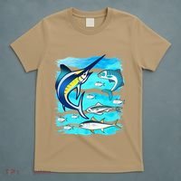 Saltwater Fish Swordfish Mahi Tuna Kingfing Atlantic Ocean T-Shirt thumb 5
