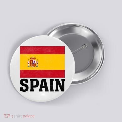 Spain Flag Spaniards And Travelers Button