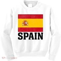 Spain Flag Spaniards And Travelers Kids Sweatshirt thumb 0