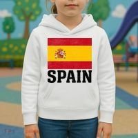 Spain Flag Spaniards And Travelers Kids Hoodie thumb 3