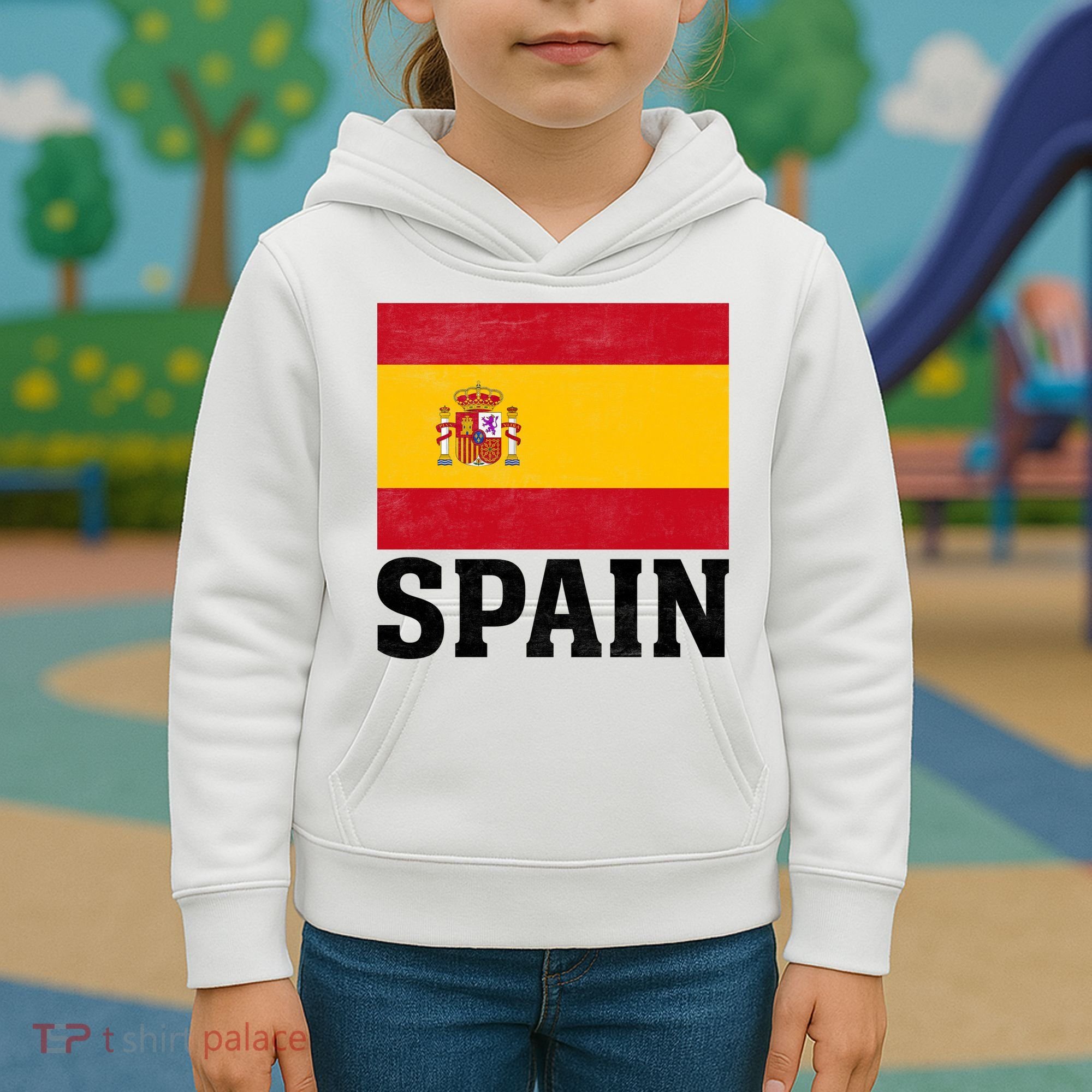 Spain Flag Spaniards And Travelers Kids Hoodie