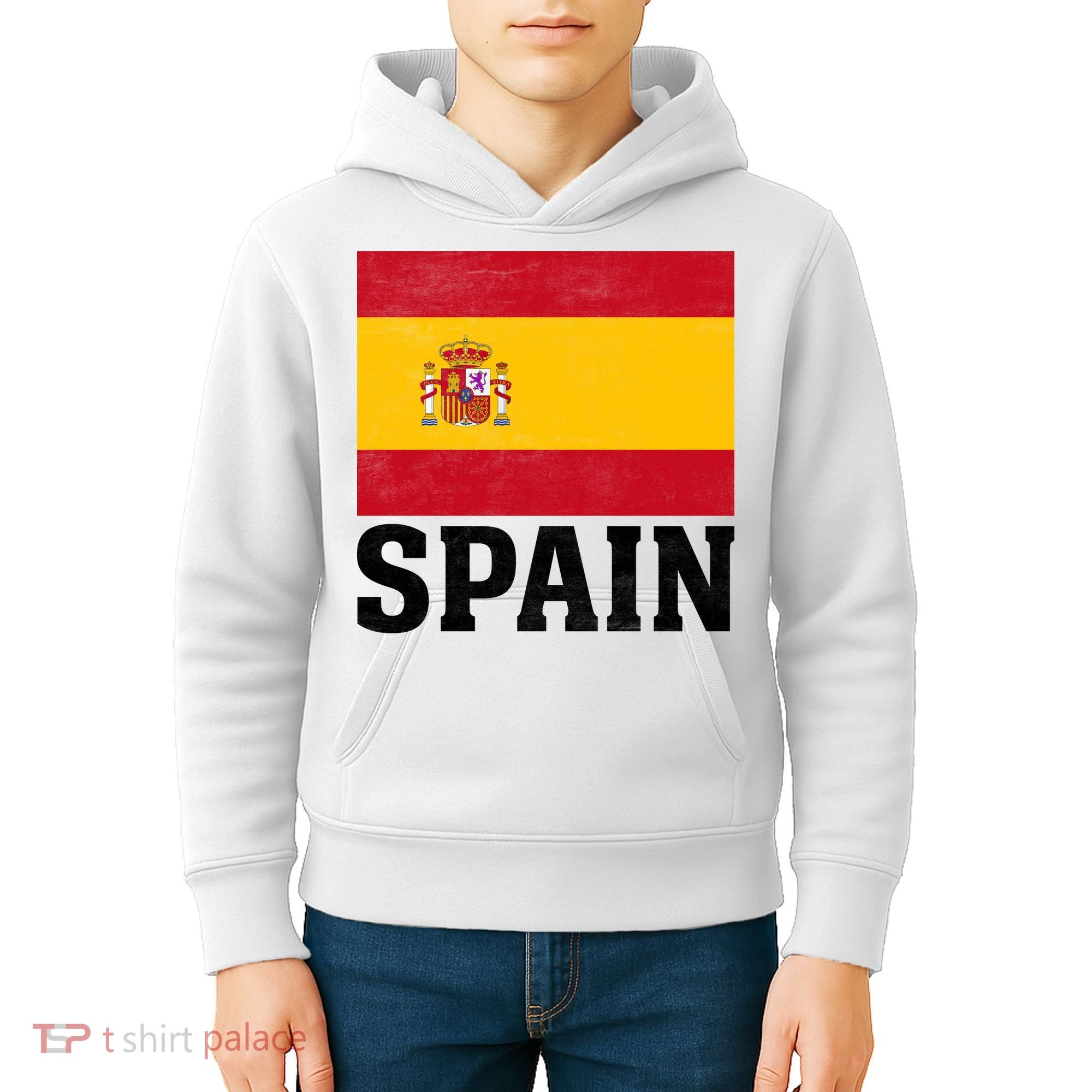 Spain Flag Spaniards And Travelers Kids Hoodie