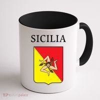 Sicilia Flag Sicily Palermo Italy Gift Coffee Mug thumb 1