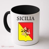 Sicilia Flag Sicily Palermo Italy Gift Coffee Mug thumb 0