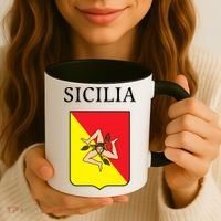 Sicilia Flag Sicily Palermo Italy Gift Coffee Mug thumb 3
